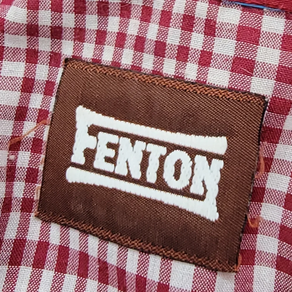 Vintage 80s Fenton Red Plaid Western Button Down Women's Shirt Size 15/16 - Picture 4 of 14